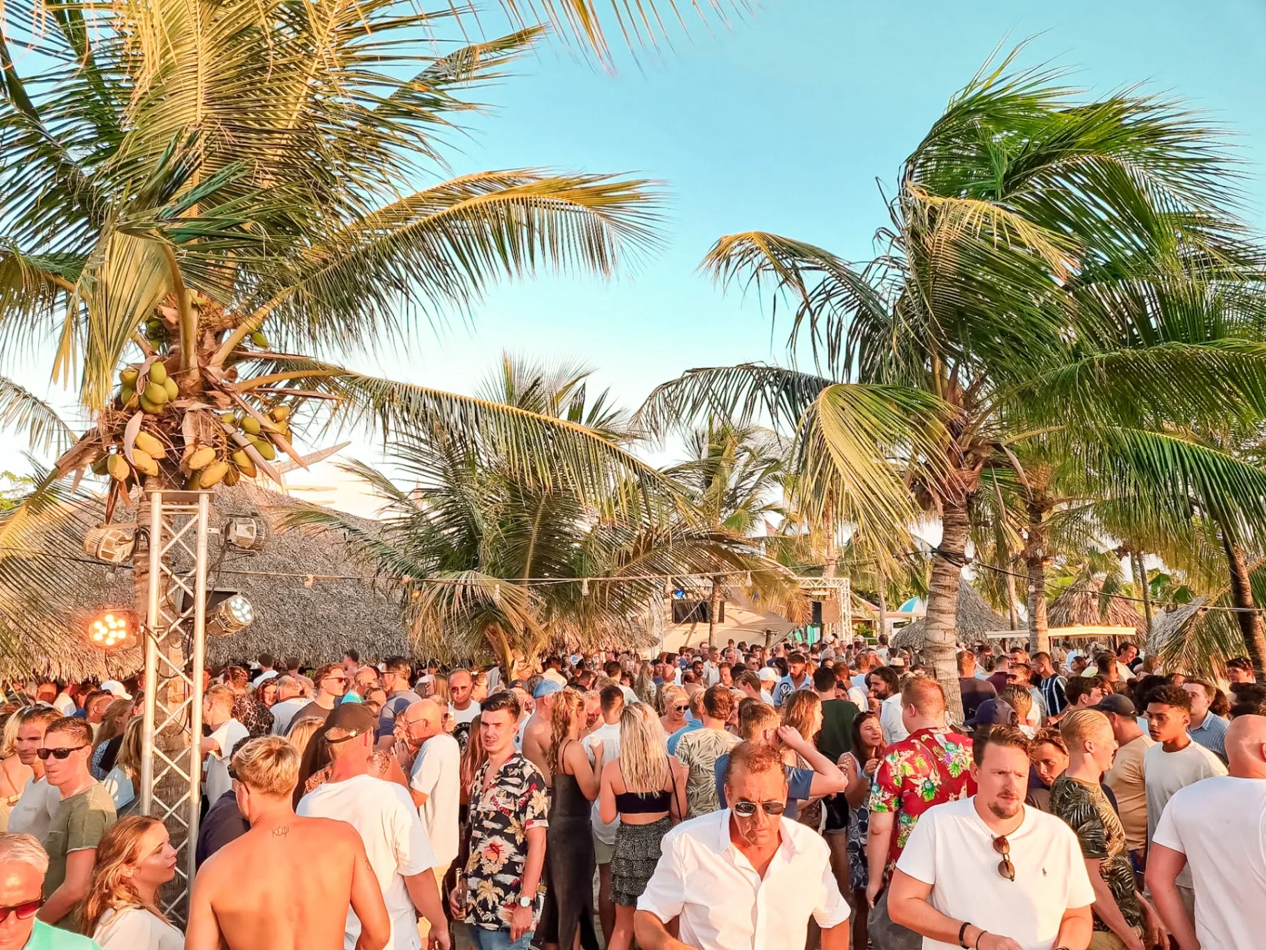 Curaçao beach club at golden hour