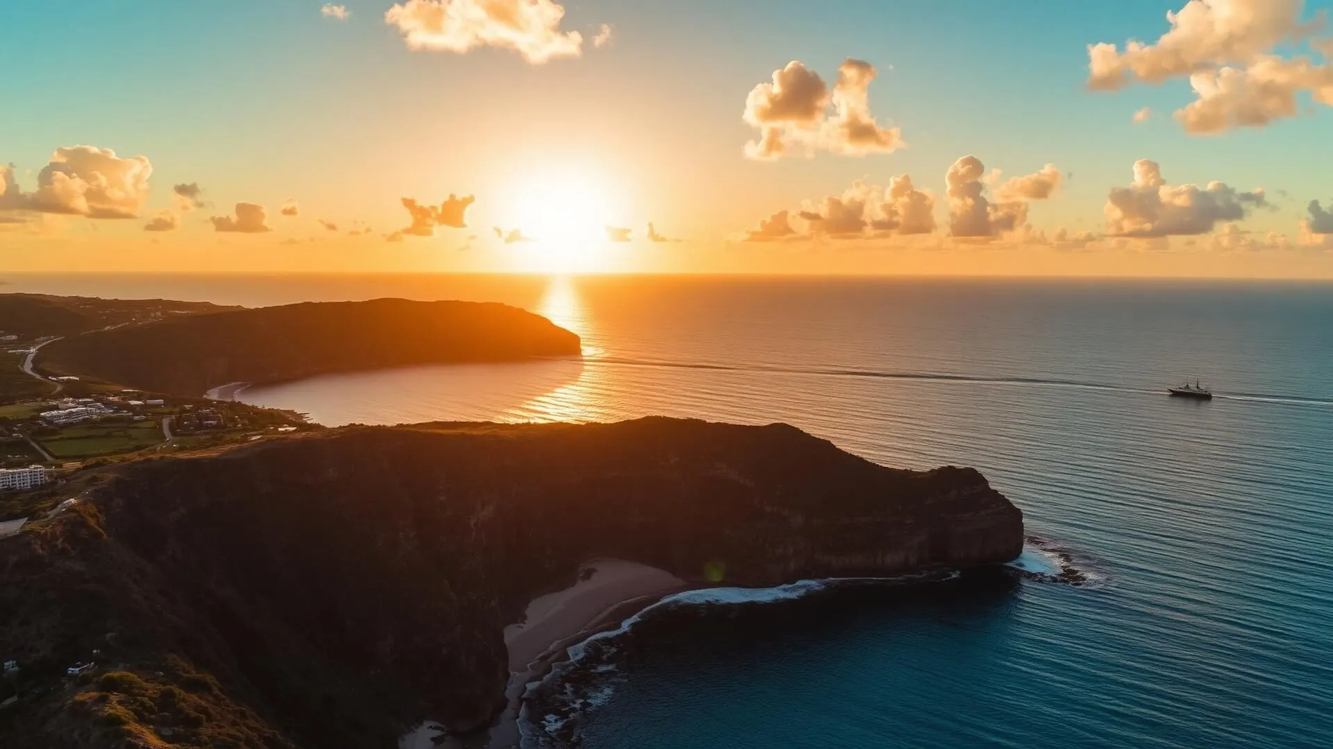 Curaçao coastline at golden hour