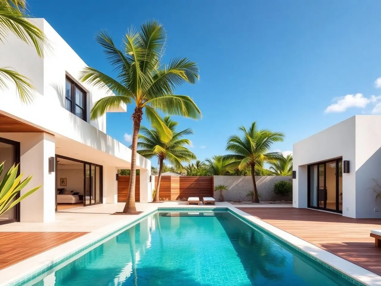 Pool at NextWave student housing in Curaçao